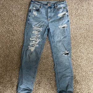 American Eagle Stretch Ripped Mom Jeans